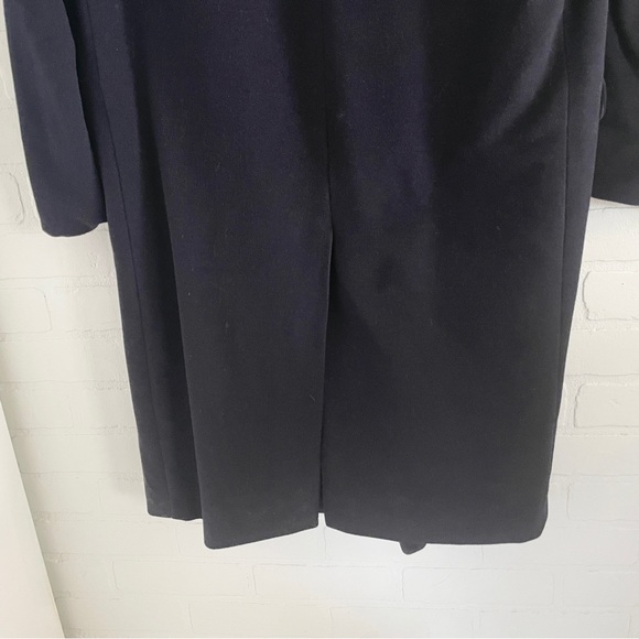 Vintage Italian 100% Cashmere Black Overcoat (Hand-Tailored) Luxury Men’s 40L - Picture 14 of 15